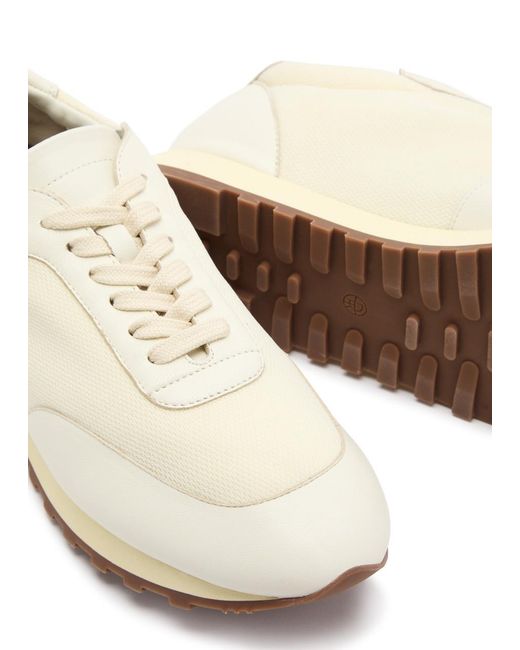 The Row White Spliced Mesh Knit Sneakers