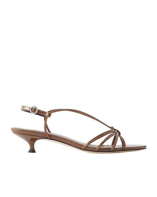 Aeyde Metallic Thin Strap High-Heel Sandals