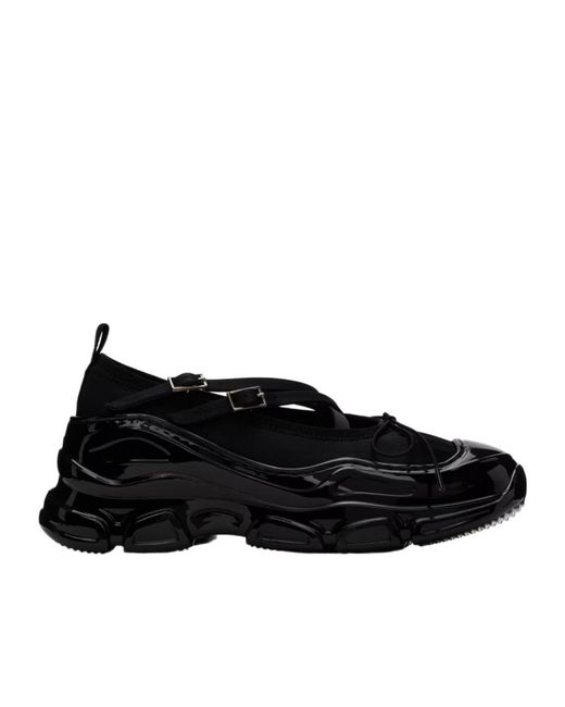 Simone Rocha Classic Criss Cross Tracker Flats in Black | Lyst