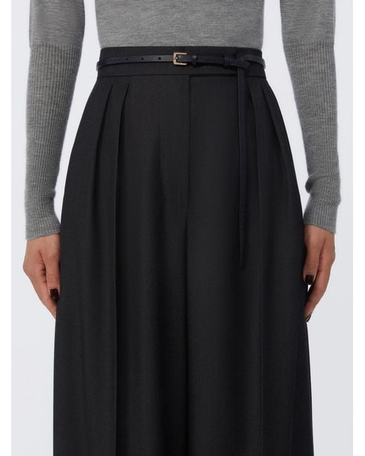 Max Mara White Logo Engraved Buckle Belt