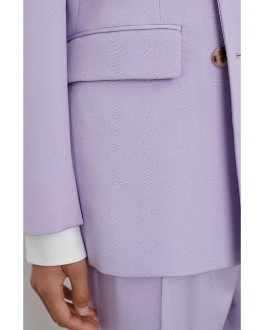 Wardrobe NYC Purple Double-Breasted Suit Jacket