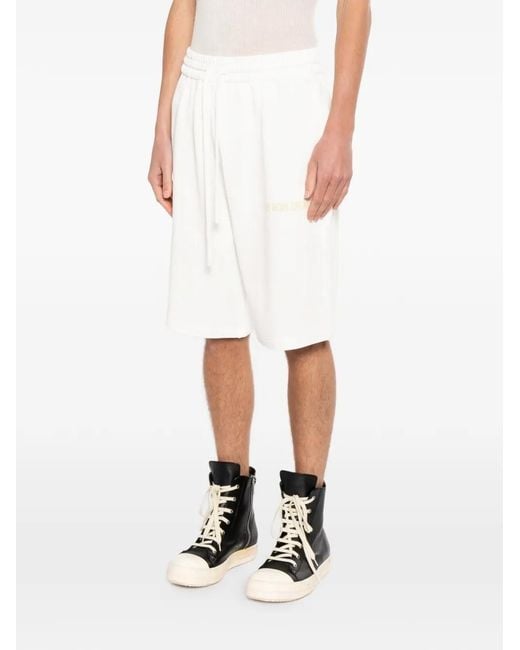 Ih Nom Uh Nit White Logo-Print Knee-Length Shorts for men