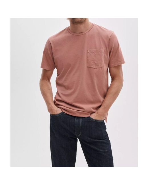 Rag & Bone Pink Crew Neck Short-Sleeved T-Shirt for men