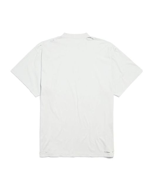 Balenciaga White Optical Cotton T-Shirt