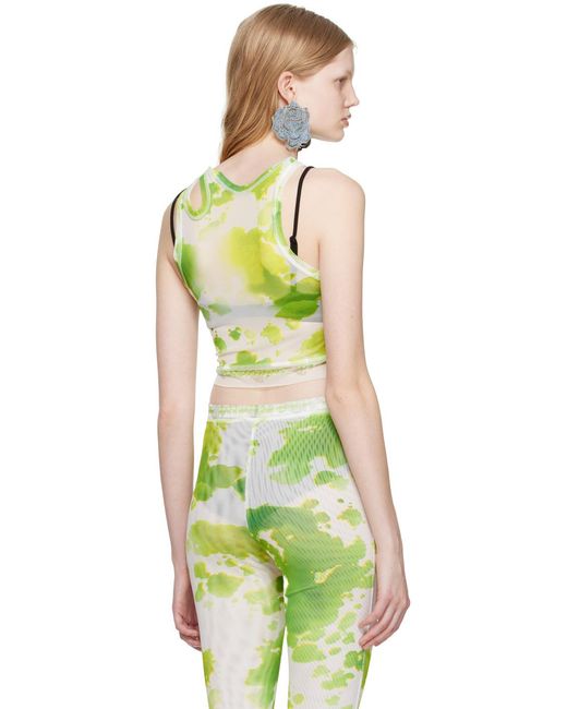 OTTOLINGER Green Round-Collar Hollow Vest