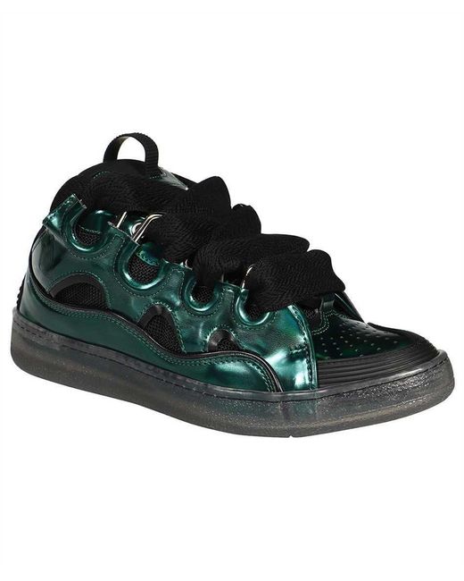 Lanvin Green Tie Low Upper Board Shoes for men