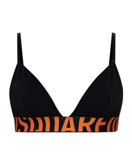 DSquared² Black Logo Bra