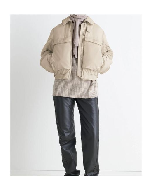 Lemaire Natural Detachable-Collar Zip-Up Puffer Jacket