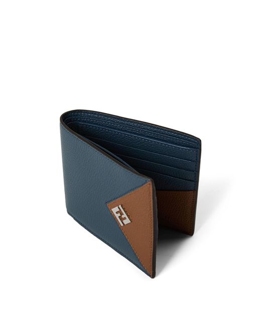Fendi Blue Leather Wallet Crafted for men