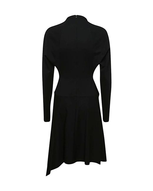 J.W. Anderson Black Chained Asymmetric-Hem Midi-Dress