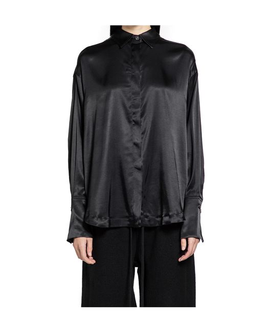 Thom Krom Black Satin Shirt