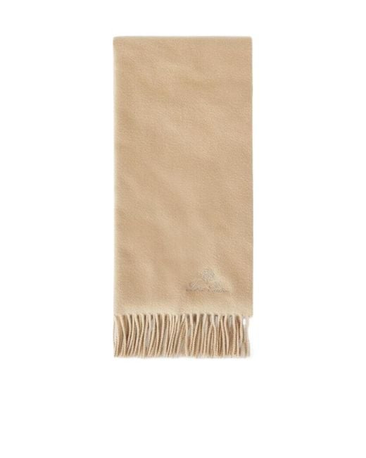 Loro Piana Natural Grande Unita Fringed-Edge Scarf