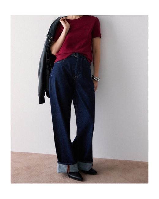 Liu Jo Blue Flared Jeans With Turn-Ups