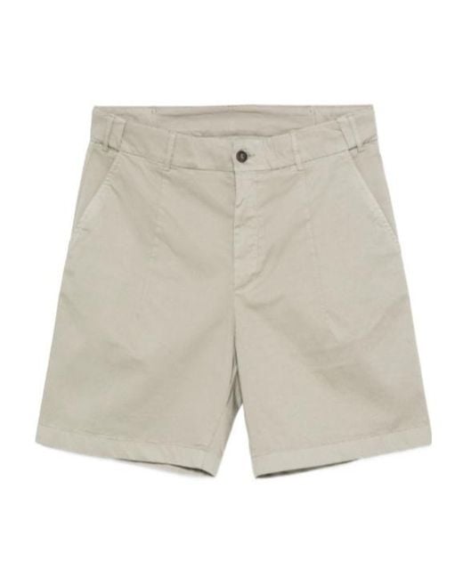 Eleventy Gray Buttoned Bermuda Shorts for men