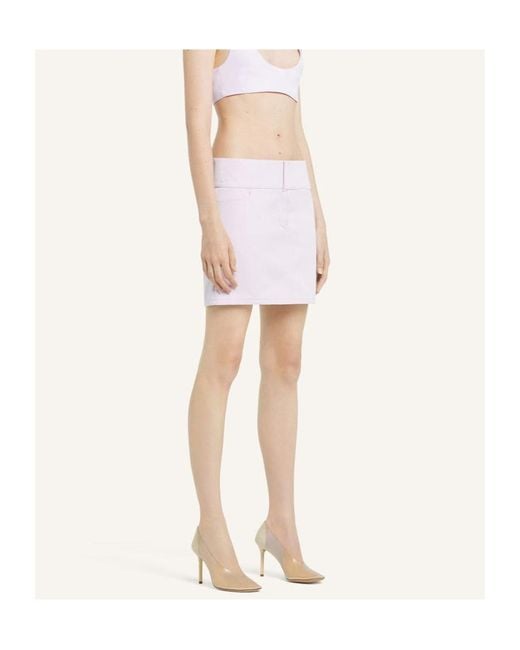 Courreges Pink Belted Mini Skirt