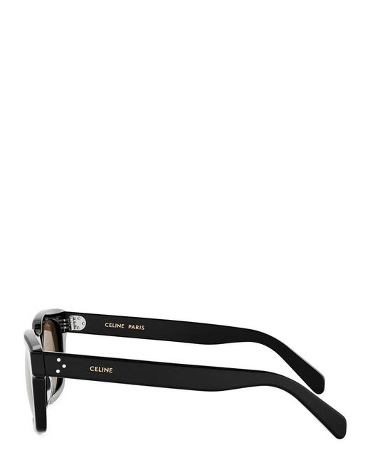 Céline Metallic 3 Dot Rectangle-Frame Sunglasses