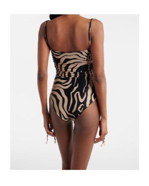 Johanna Ortiz Black Printed Swimsuit