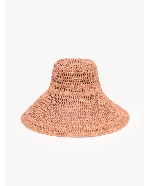 Chloé Pink The Raffia Capeline Hat