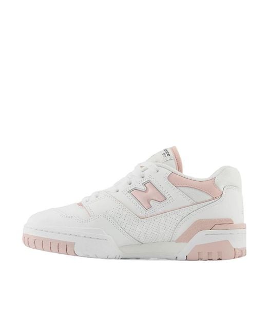 New Balance White 550 Lace-Up Sneakers