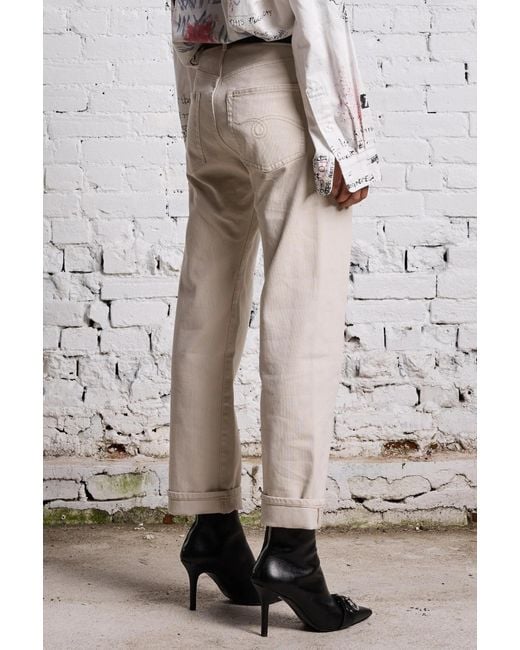 R13 White Belt-Loop Jeans