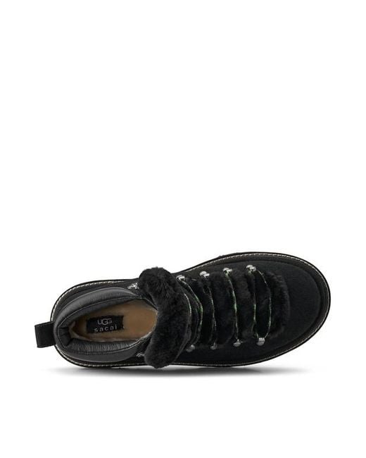 Ugg Black Leather-Trimmed Shearling Ankle Boots for men