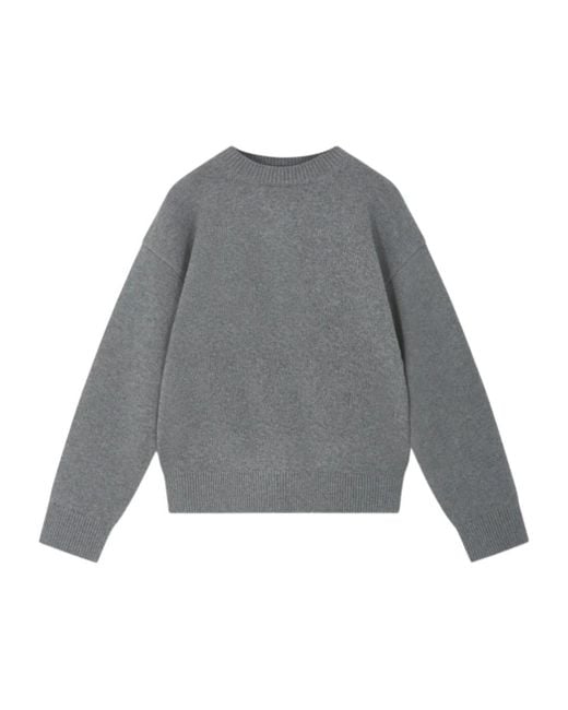 Jil Sander Gray Crew-Neck Sweater