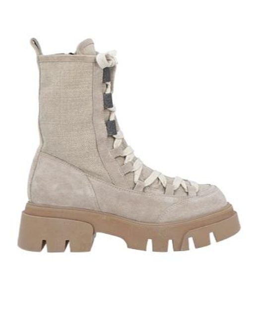 Brunello Cucinelli Gray Ankle Boots