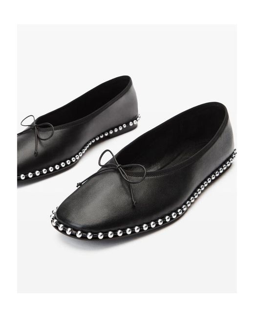 Alexander Wang Black Lina Ballchain Flats