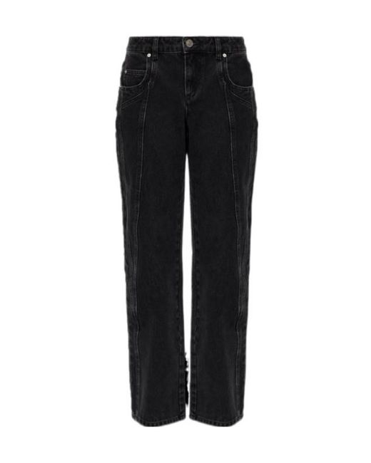 Isabel Marant Black Isabel Marant Étoile Jaylis Straight Leg Jeans