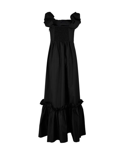 LoveShackFancy Black Ferra Maxi Dress