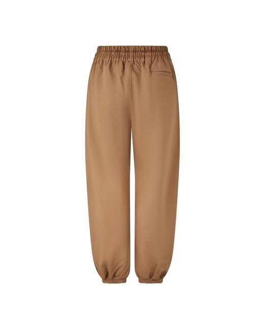 Off-White c/o Virgil Abloh Brown Embroidered-Logo Track Pants