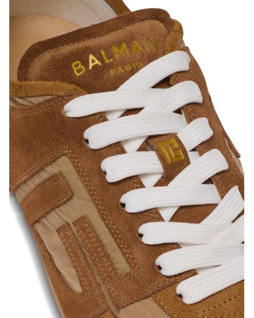 Balmain Brown Racer 45 Low-Top Sneakers