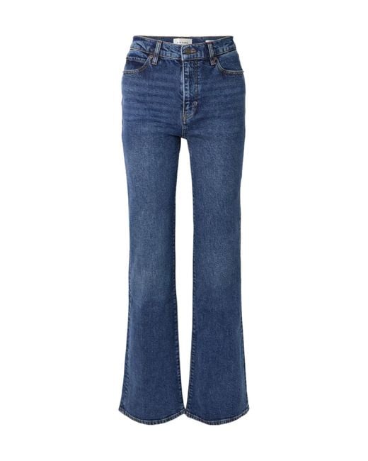 FRAME Blue The Arrow High-Rise Flared Jeans