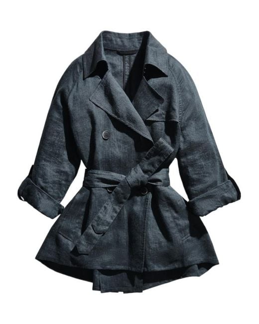 Fay Blue Classic Short Trench Coat