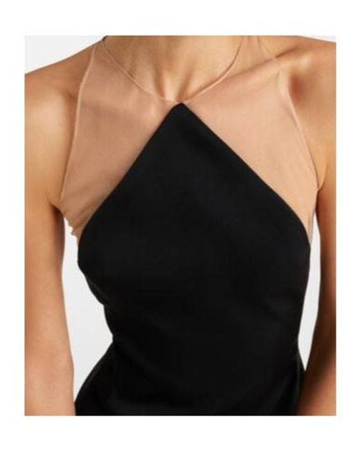 David Koma Black Sheer Gown