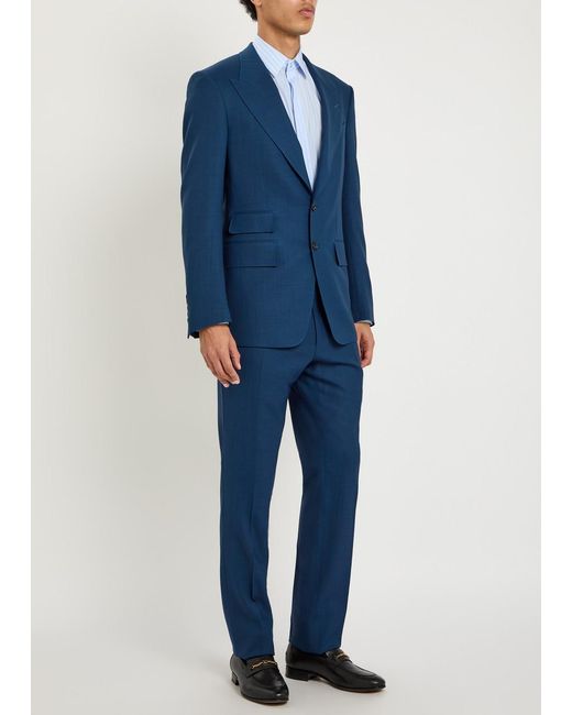 Tom Ford Blue Wool Suit Set for men