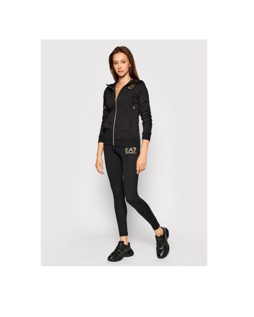 Emporio Armani Black Logo Hooded Casual Jacket