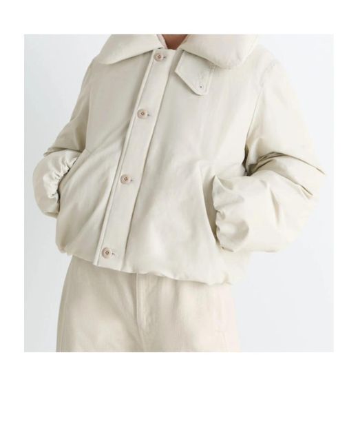 Lemaire Natural Elasticated Cuff Puffer Jacket