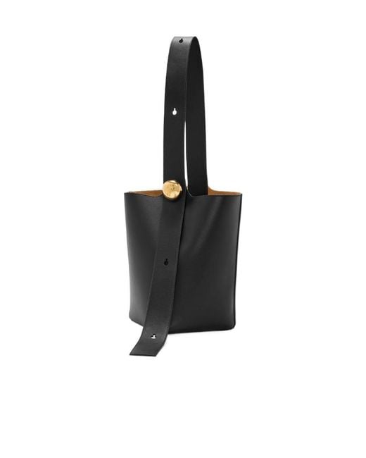 Loewe Black Medium Pebble Bucket Bag