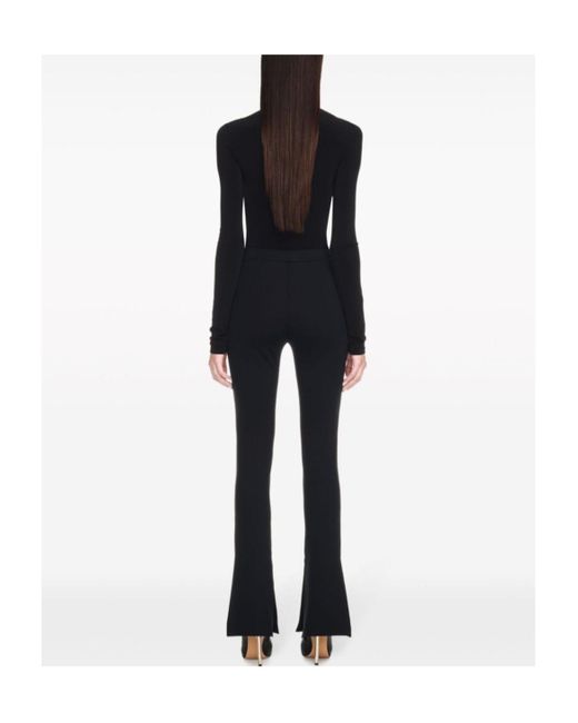 Off-White c/o Virgil Abloh Black Logo Printed Flared Leggings