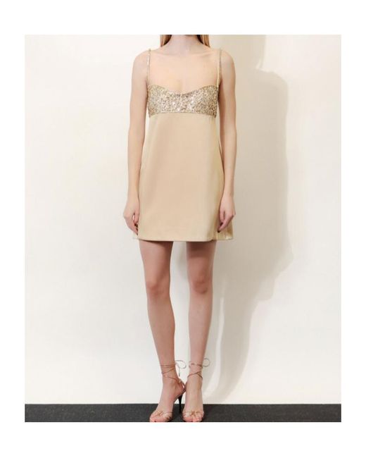 retroféte Natural Mini Crystal-Embellished A-Line Dress