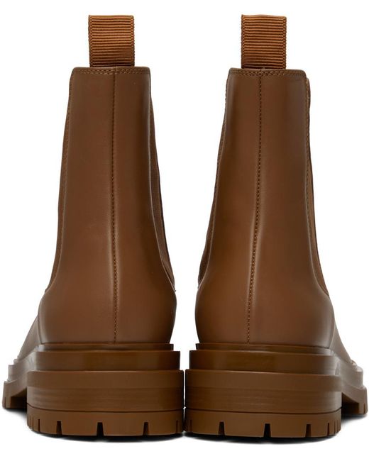 Gianvito Rossi Brown Round Toe Ankle Boots for men
