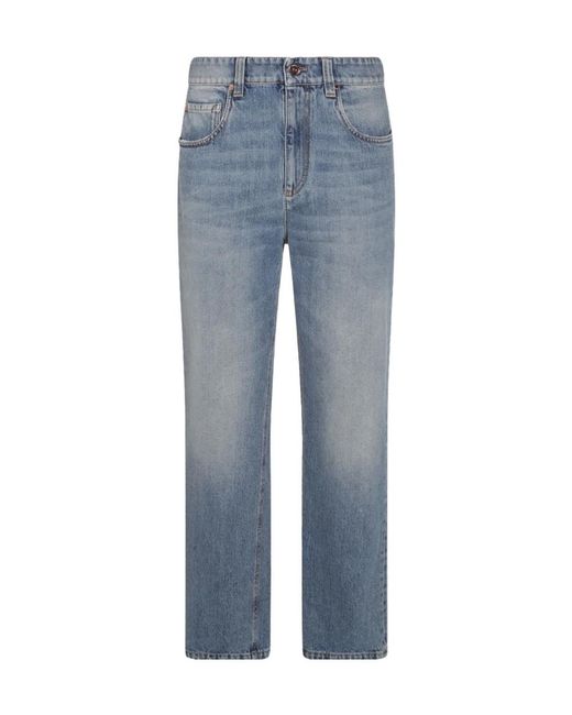 Brunello Cucinelli Blue Belt Loop Jeans