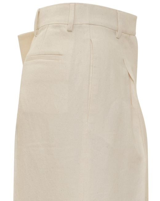 J.W. Anderson White Jw Anderson Side-Panel Wide-Leg Trousers