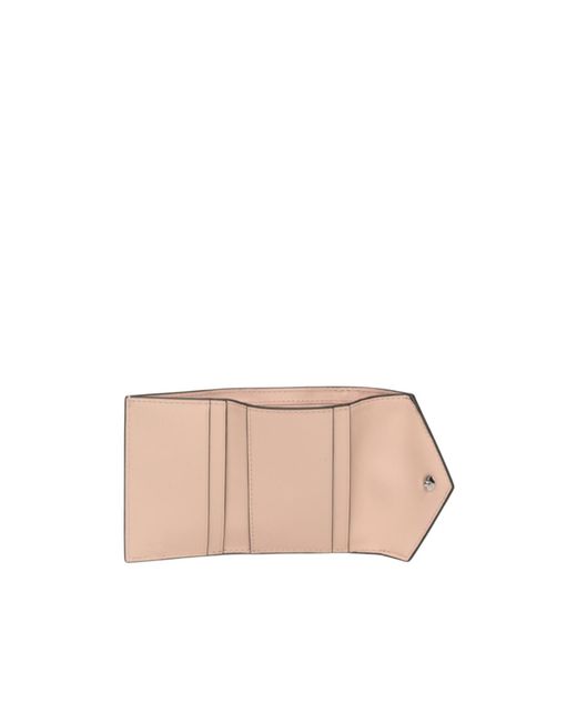 Tory Burch White Small Envelope Leather Wallet