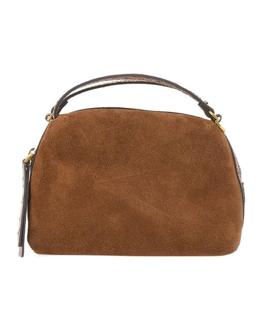 Gianni Chiarini Brown Alifa Ostrich-Effect Tote Bag