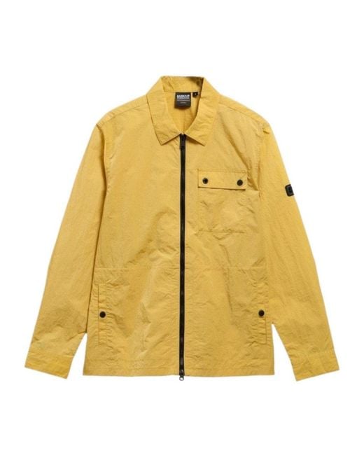 Barbour Yellow Inline Cotton Long Sleeve Overshirt for men