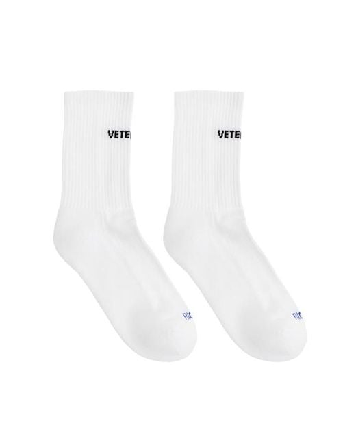 Vetements White Logo Socks for men