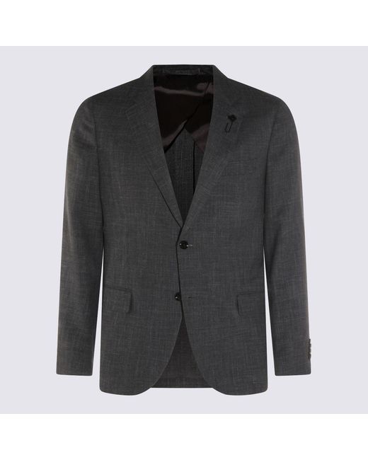 Lardini Black Slim Fit Suit for men