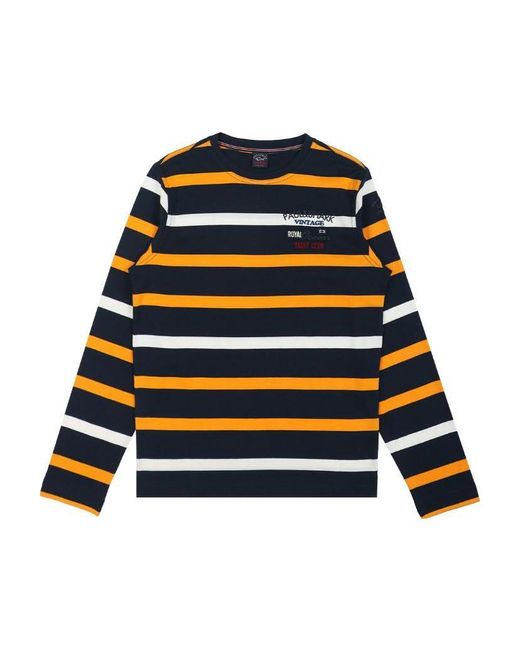 Paul & Shark Black Logo Long-Sleeved T-Shirt for men